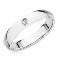 кольцо обручальное с бриллиантом 65029614160
