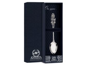 Серебро чайная ложка в подарочном футляре купить в ювелирном магазине в Серпухове