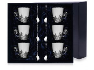 Набор из серебряных чайных ложек «Тетерев» (12 предметов)