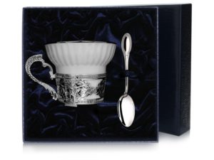 Набор   серебряная чайная чашка «Константин Великий»