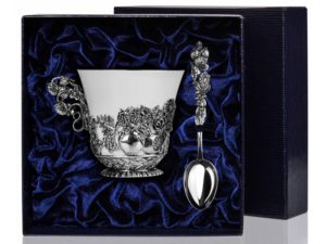 Набор серебряная чайная чашка «Натюрморт»