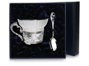 Набор чайная серебряная чашка «Архар»