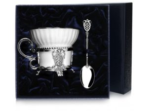Набор серебряная чайная чашка «Меценат»