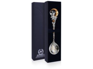 Серебро чайная ложка в подарочном футляре Знаки Зодиака купить в ювелирном магазине в Серпухове